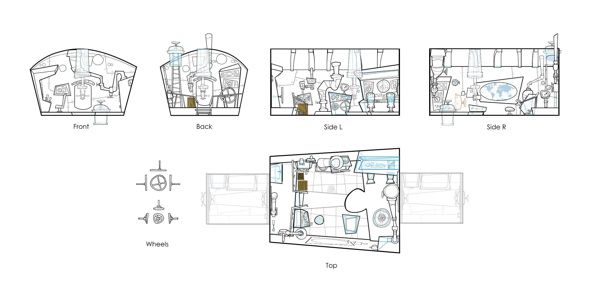 King Julian - Set Design (Submarine Interior)