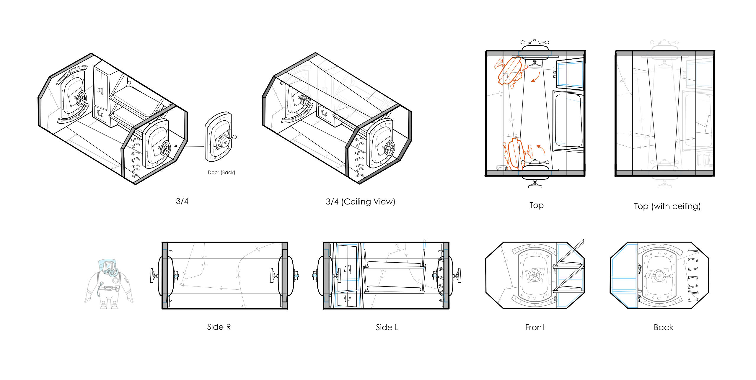 King Julian - Set Design (Submarine Interior)