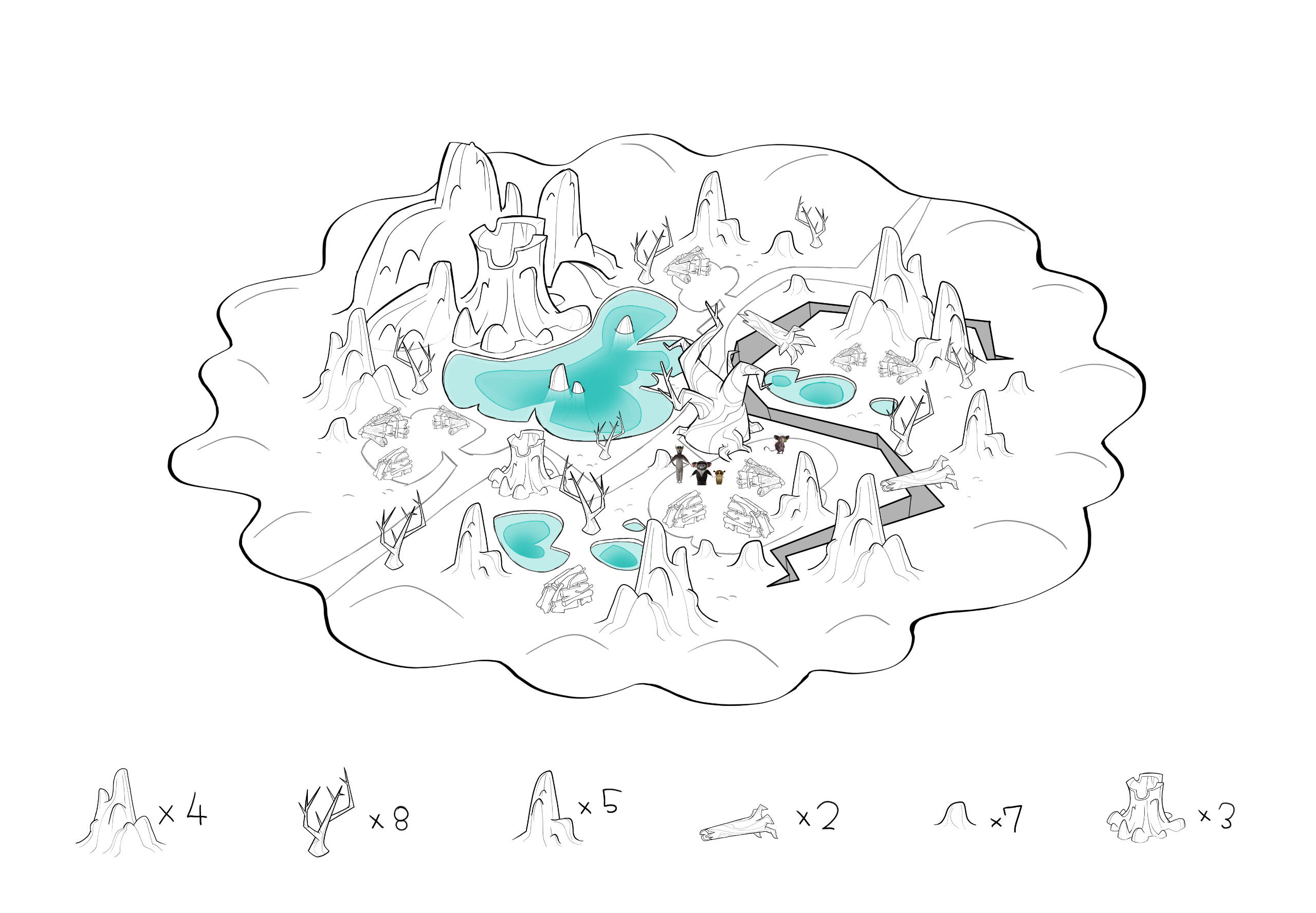 King Julian - Set Design (Aye Aye Habitat)