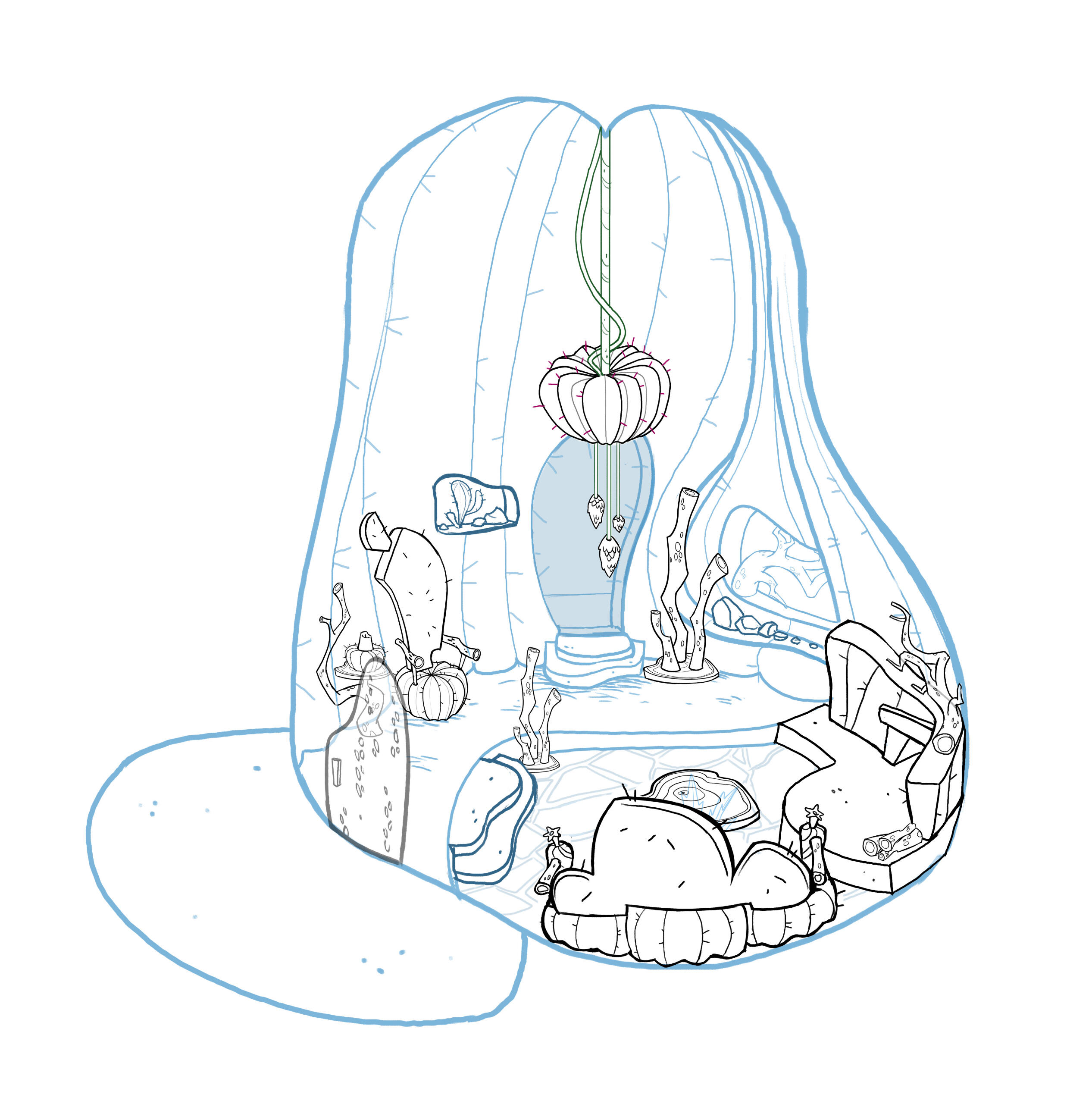 King Julian - Set Design (Cactus House Interior)